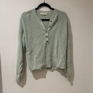 LOFT Light Green V-Neck Women's Sweater